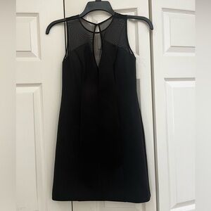 NWOT - Vince Camuto - Black Sheath Dress - Sheer Neckline - Woman's Size 4